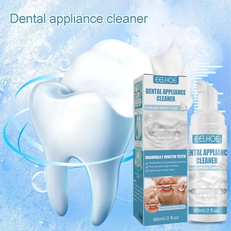 Teeth Braces Cleaner Dental Foam Orthodontic Abstergent Denture Appliance Cleaner Stain Removal Oral Hygiene Deep Cleaning Tool