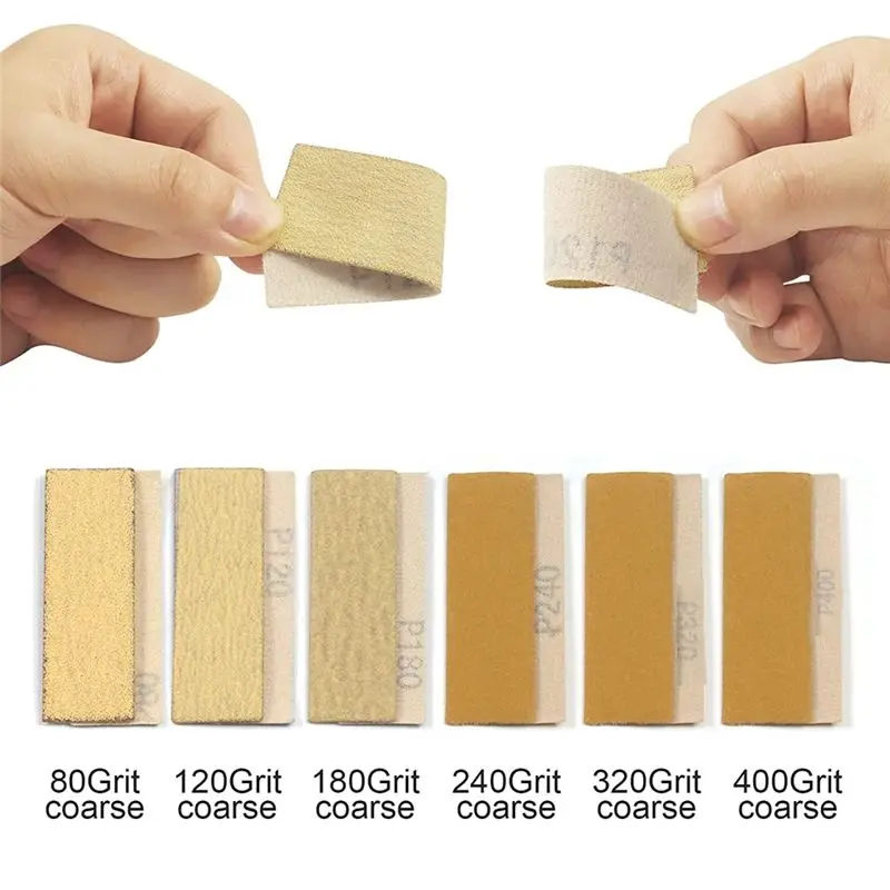 【STABLE QUALITY】70Pc Sander Paper Kit,3.5X1In Hand Sanding Block for Wet Dry Hook & Loop Alumina 80 To 600 Grit Sandpaper for Wo