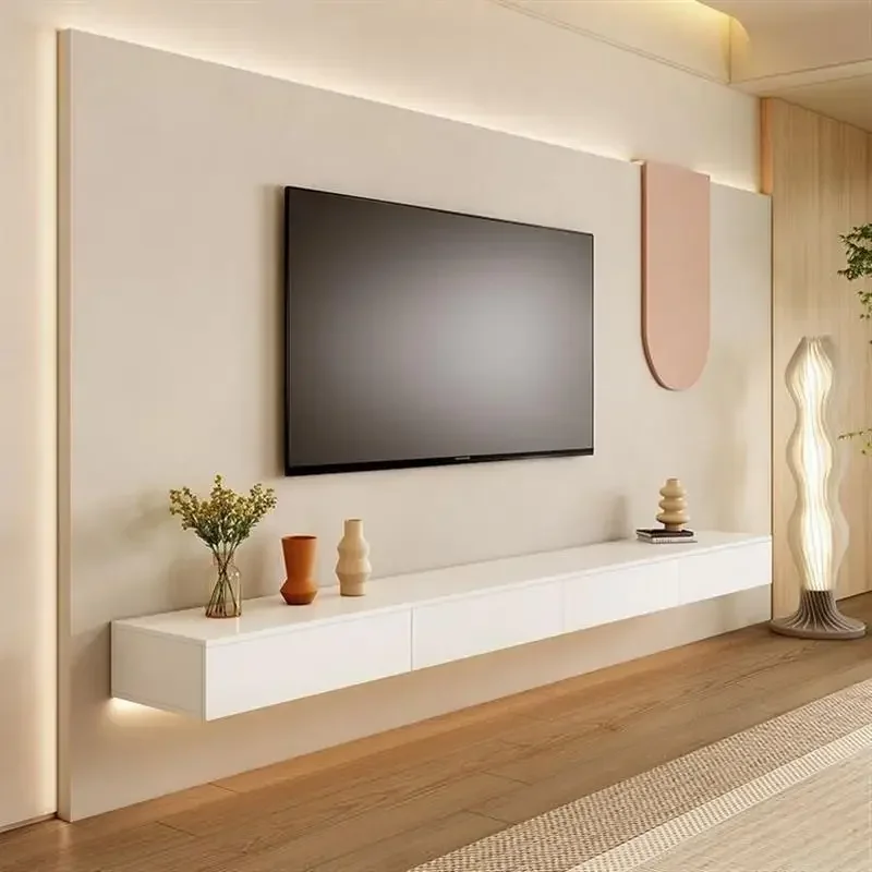 Hanging Console Tv Stands Floating Lowboard Cabinet Mirror Simplicity Tv Stands Console Suporte  Italian Furniture