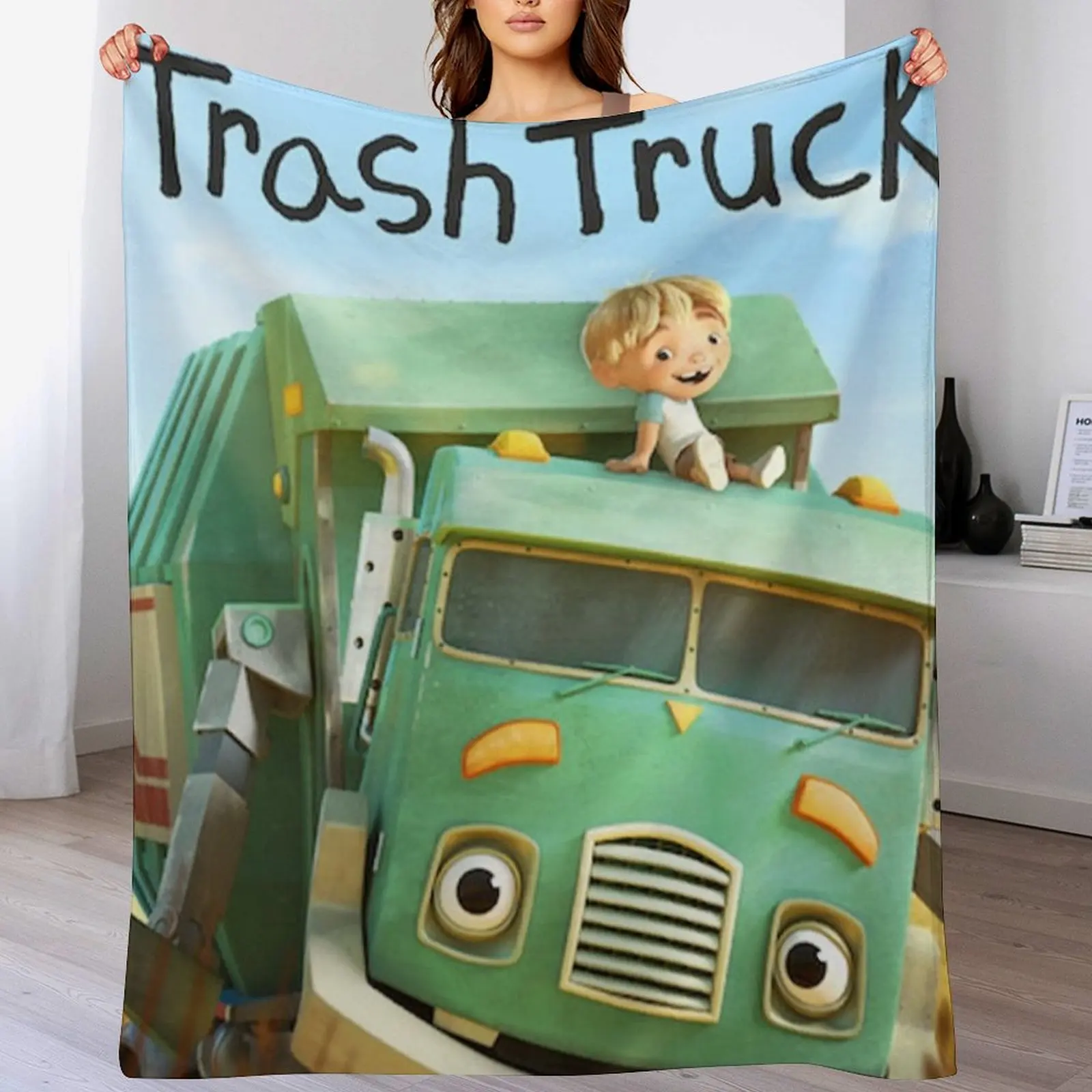 Trash Truck, Garbage Truck Kids, I Love Garbage Trucks, Hank And Trash Truck, Trash Truck and hank, i love T Throw Blanket