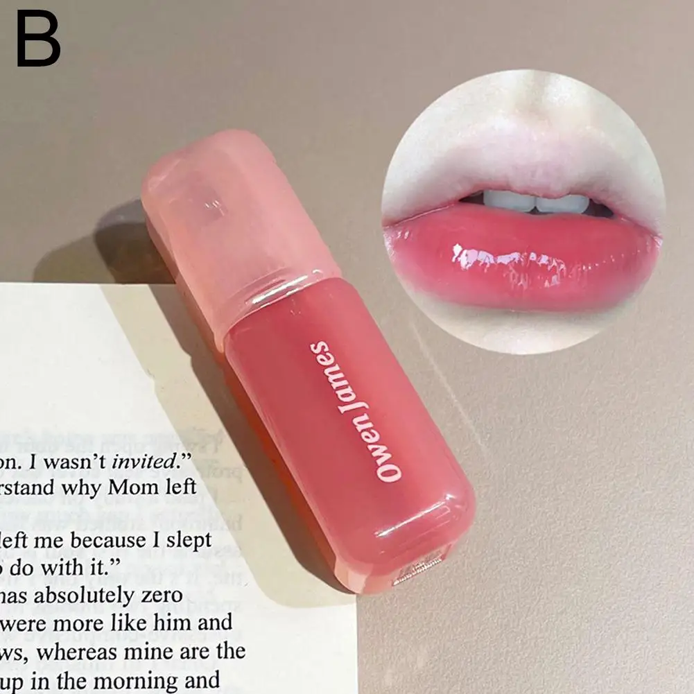 Moisturizing Juice Red Lip Gloss กระจกน้ําลิปสติก Clear Lip Tint แก้วกันน้ําน้ํามัน Jelly Glaze Nude Lip Make S7s1