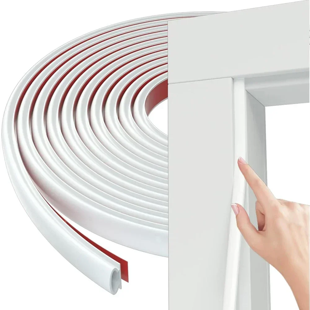 D-Shape Sealing Strip Door Sealing Strip Energy Saving Cut To Size Durability Easy Installation Eliminates Drafts