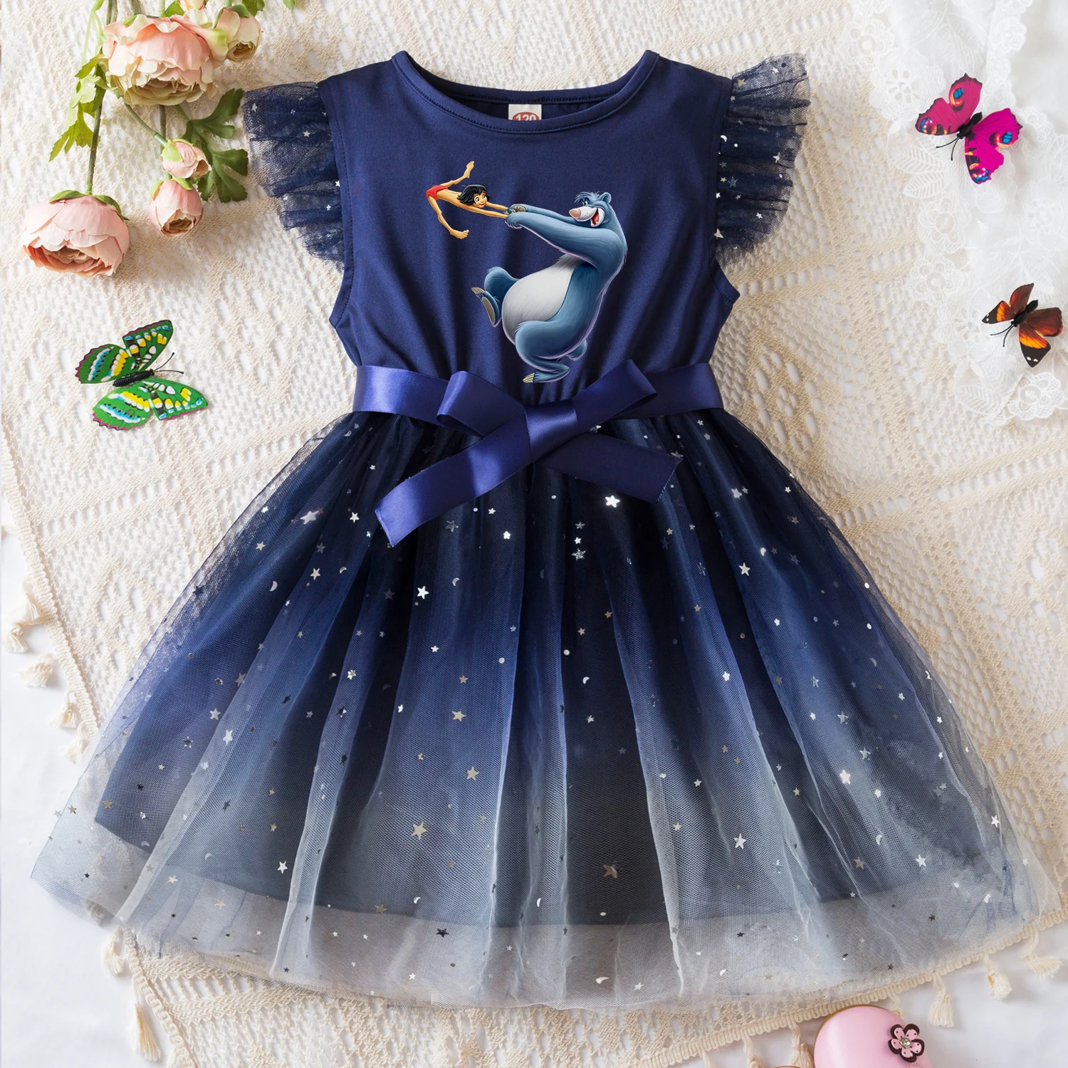 The Jungle Book Summer Toddler Girl Dress Princess Star Baby Girls Clothes Tulle Tutu Dress for Children Party Dress 2-6Y