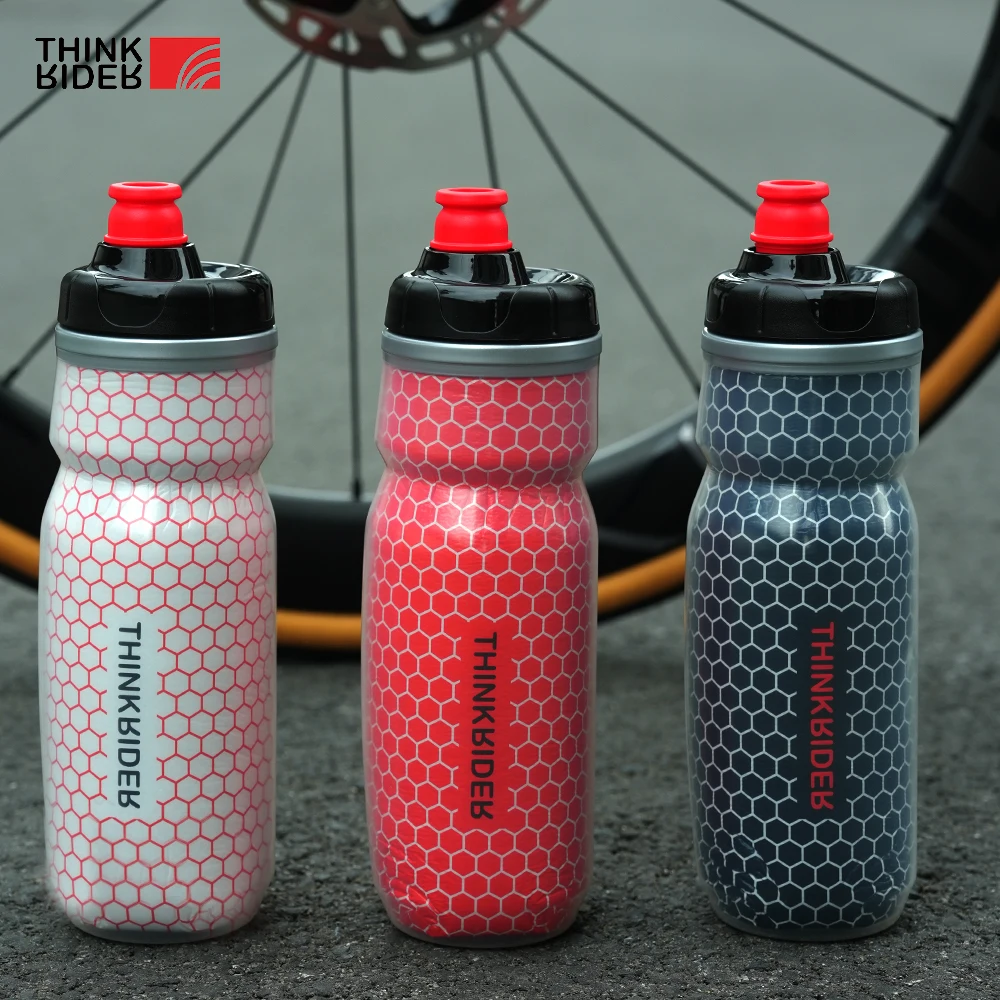 ThinkRider Bike Water Bottle 620ml/21oz Mountain Cycling Water Bottle PP5 Heat-And Ice-protected Bottle Outdoor Sports Cup