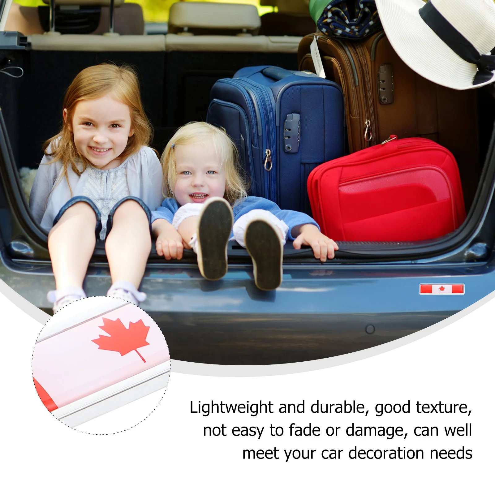 

2Pcs Car Decorative Sticker Personalized Metal Decal Easy Paste Unique Design Auto Accessory Car Metal Sticker