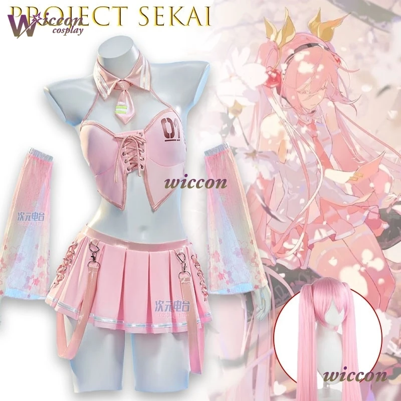 

Paci Project SEKAI Sakuradani Two Piece Onsen Swimsuit Waterproof Anime Cosplay Beach Festival Party Swimwear forWomen Halloween