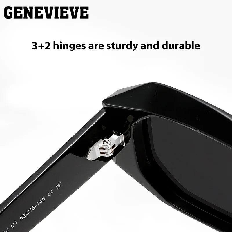 GENEVIEVE New Fashion Simple Small Frame Butterfly Design Customizable Prescription Polarized Sunglasses UV Protection S32116