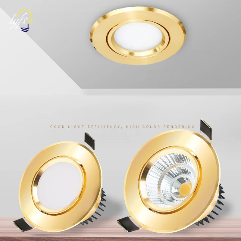 LED typu Downlight High Power wpuszczone w sufit DownLight lampy Downlight do salonu szafka sypialnia korytarz światła wejściowe