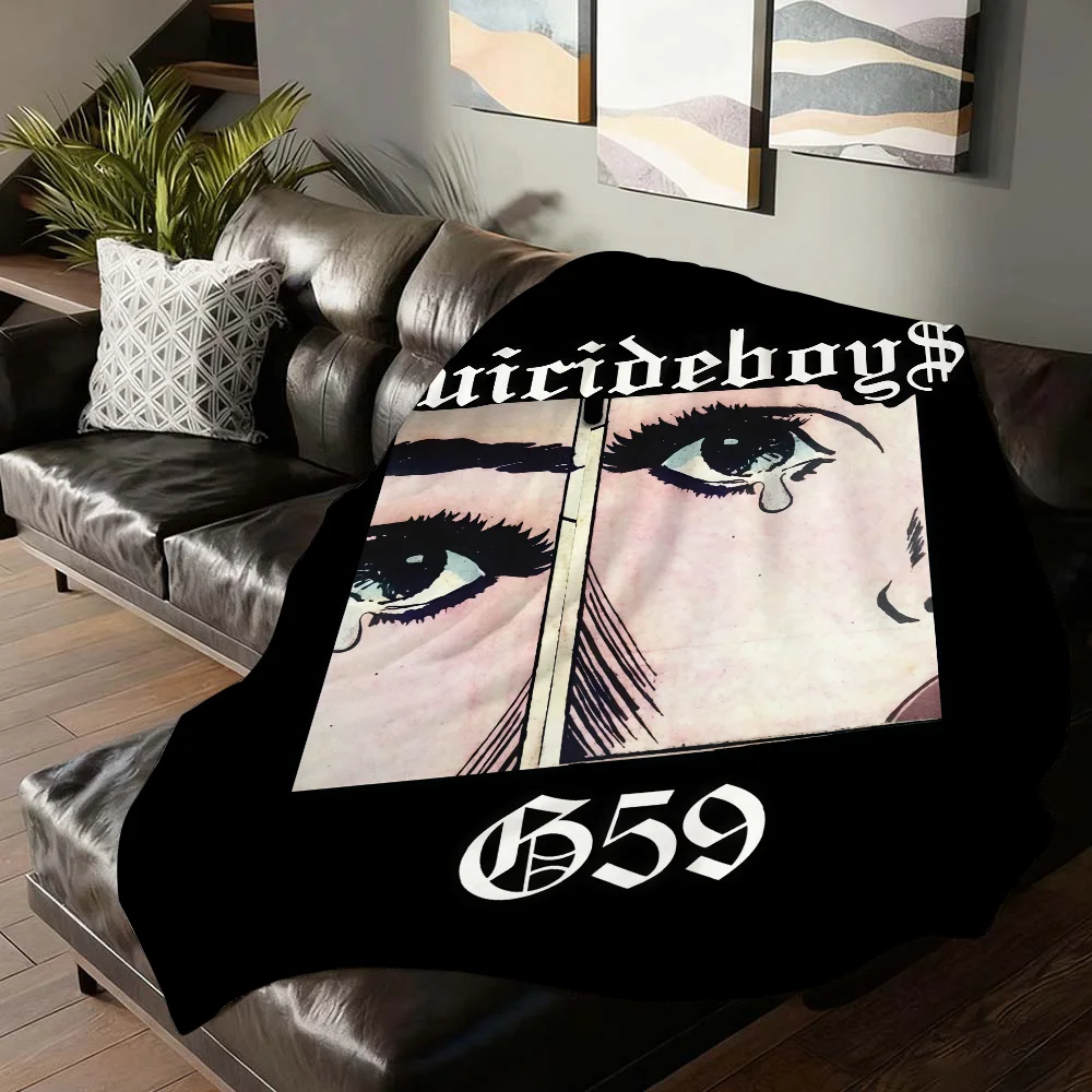 Music group Suicideboy Blanket For Sofa Office Bed Plane Travel Sleep Read Relax Camping Soft And Warm