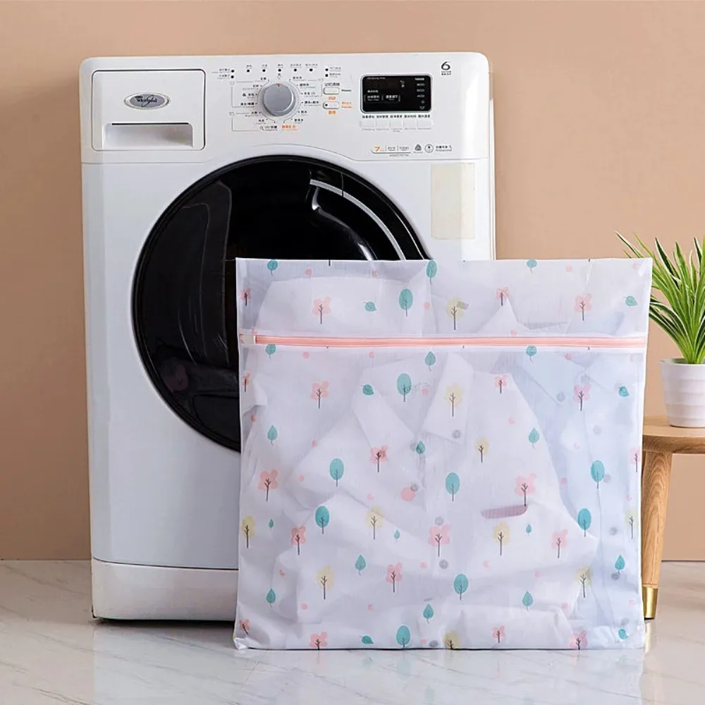 New Colorful Small Tree Laundry Bag Clothes Sock Bra Storage Bags Mesh Polyester Washing Machine Pouch Bra