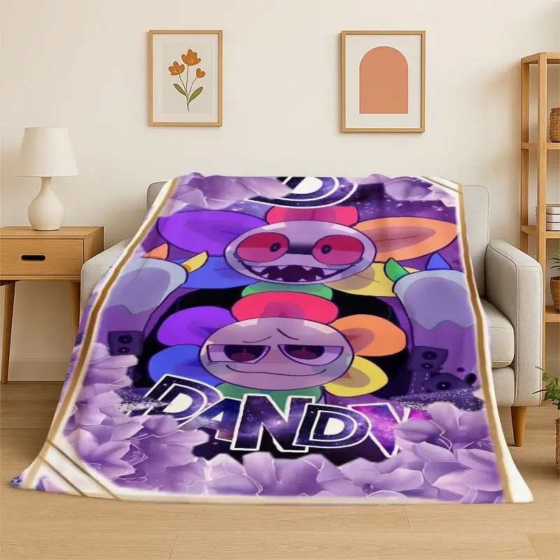 Game Dandy World Cartoon Soft Flannel Throw Blanket,Warm Cozy Blanket for Bed,Couch,Sofa,Bedroom,Living Room,Travel,Camping