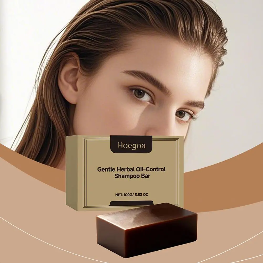 Platycladus Orientalis Shampoo Soap Herbal Oil-Control Hair Shiny Smooth Solid Anti-Dandruff Shampoo Bar Soap Fluffy Care C W0Z3