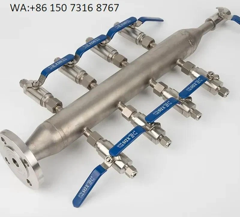 Stainless Steel Air Flow Control Valve Air Flow Distributor Multi Header Splitter