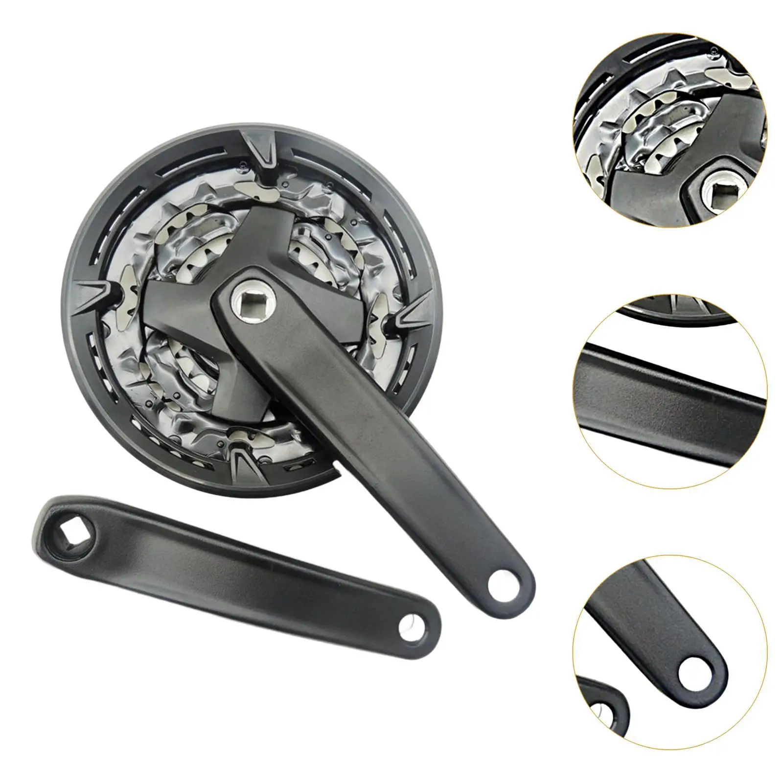 Bicycle Crankset 170mm Chainwheel Sturdy Easy Installation 42/32/22 T Chainring,Portable Crankset Chainwheel Cycling Accessories