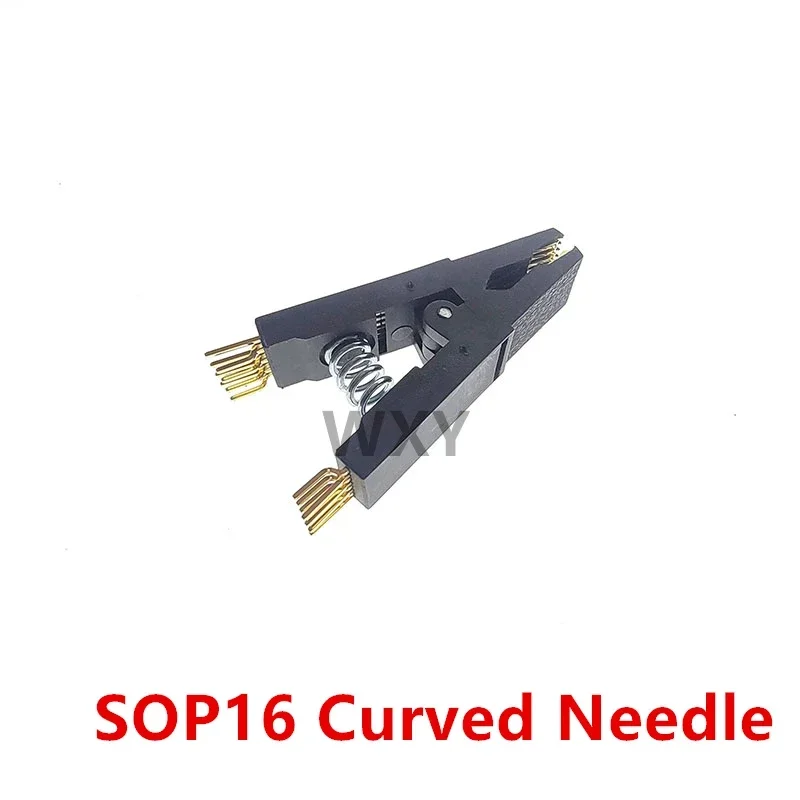 Programmer Testing Clip Straight Feet SOP8 SOP16 SOIC8 SOIC16 DIP 8 Pin DIP 16 Pin IC Test Clamp without cable Curved Needle