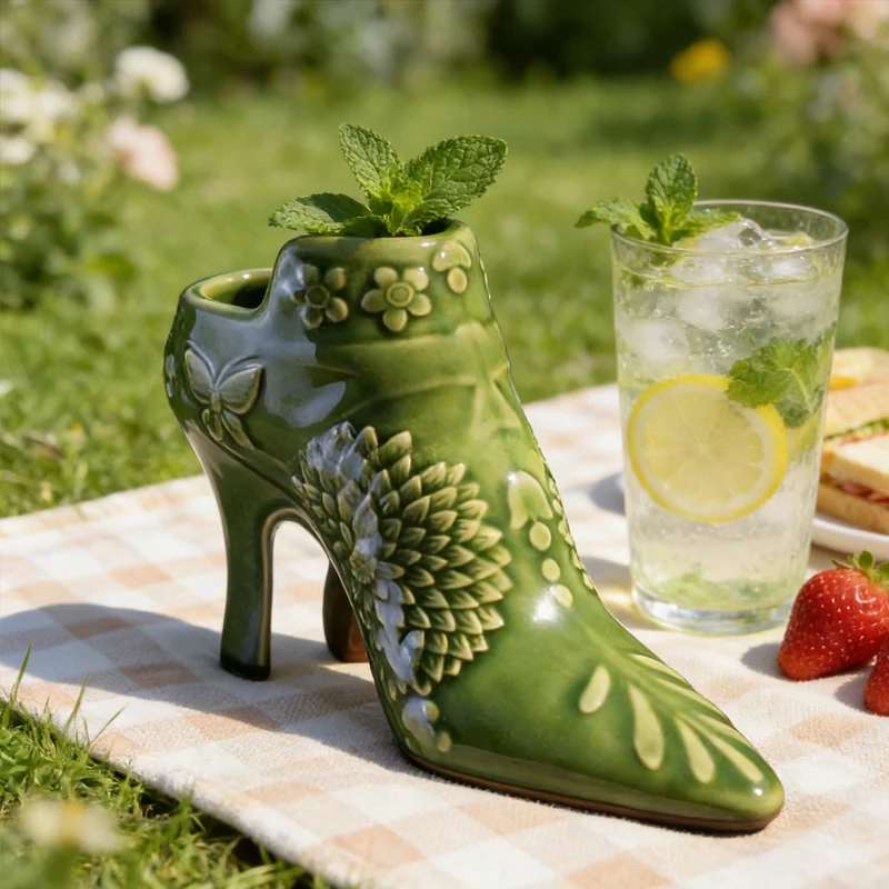 Personalized High Heeled Shoe Shaped Wine Cup Tiki Cup Desk Decoration Cocktail Mug Home Decoration Accessories Halloween Gift