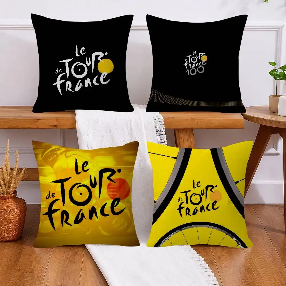 Tour De France Bike Bicycle   Pillowcase toon Gift Cushion Cover Bedroom Home Sofa Chair Seat Decor pillow case