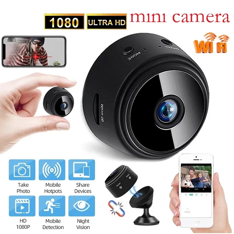 

Mini Wifi A9 Camera 1080p Wireless Monitoring Night Security Surveillance Remote Monitor Wifi Cameras Home