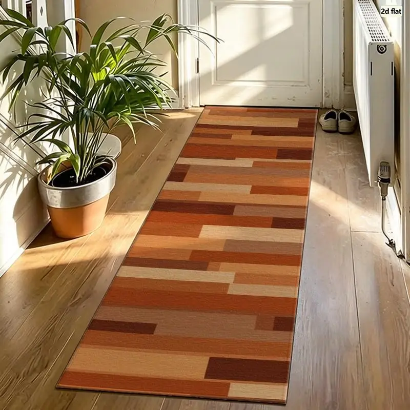 1 Piece Woodgrain Style Carpet, Soft and Comfortable, all Seasons, easy to Care, home Decor, Bedroom Decor, living room Decor, Autumn, Winter