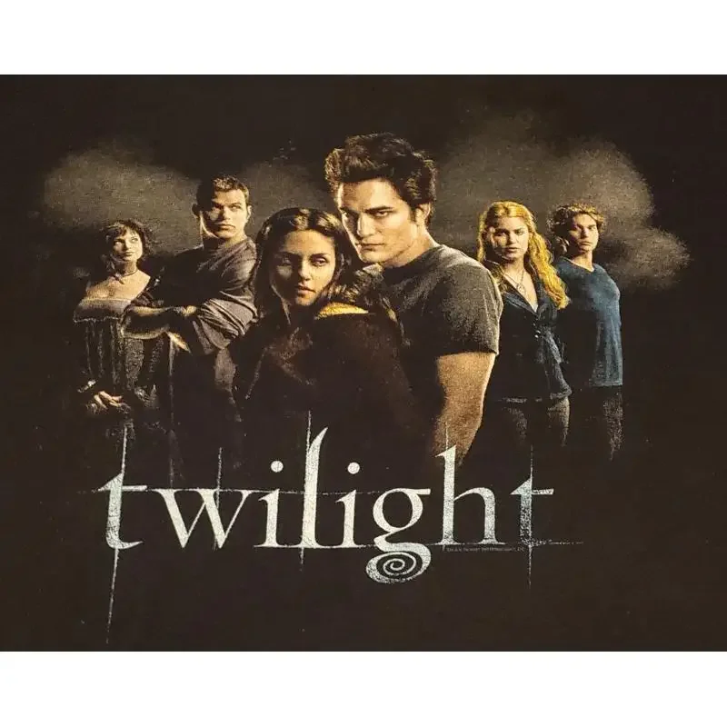 TWILIGHT Cast T Shirt Movie Promo XL Edward Jacob Bella Y2K TV Vampire Werewolf