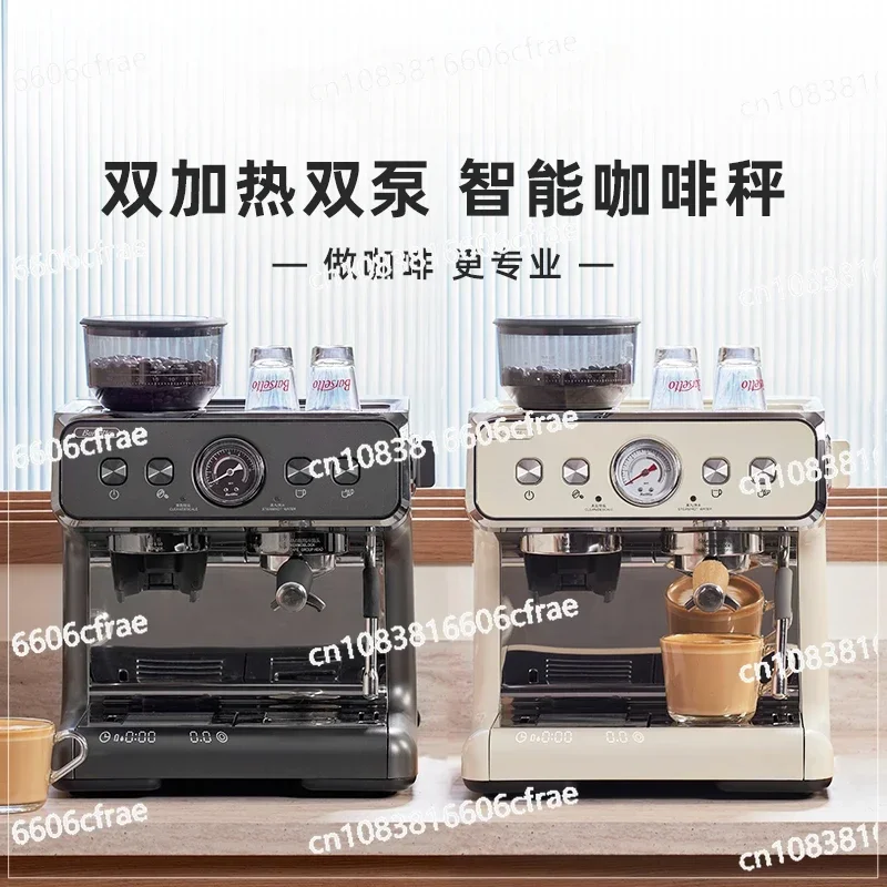 Coffee Machine Double Heating Full Semi-automatic Home and Commercial Italian Grinder