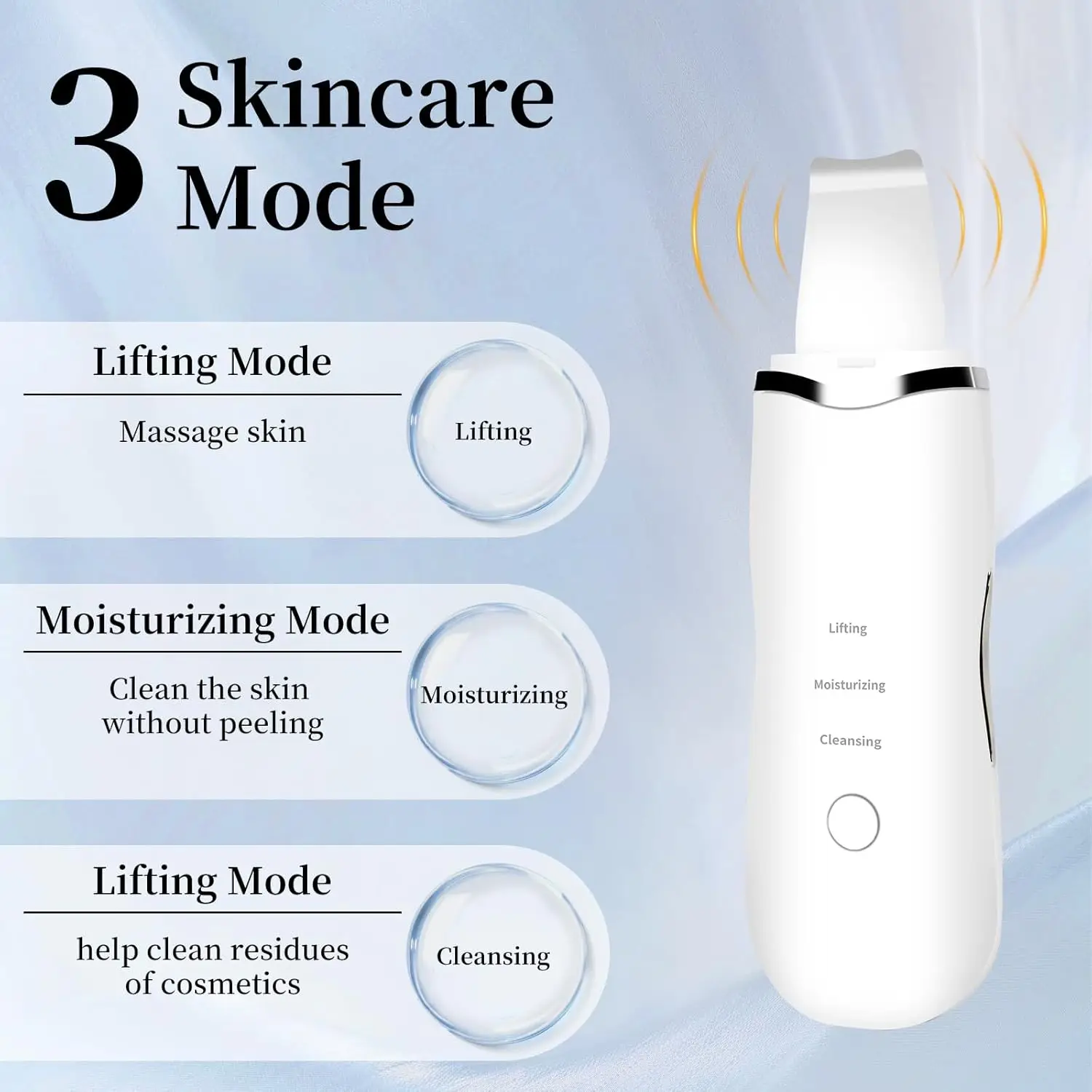 3種類の黒ずみ除去ツール - 深い汚れを落とすための皮膚角質除去フェイシャルスクレーパー、防水、充電式