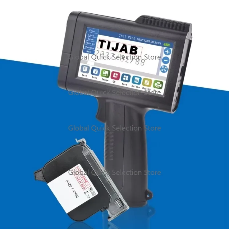 Handheld TIJ Printer Thermal Inkjet Coding Printing De-vice Porta-ble DS-12 Half Inch Cartridge Printing Height 12.7mm