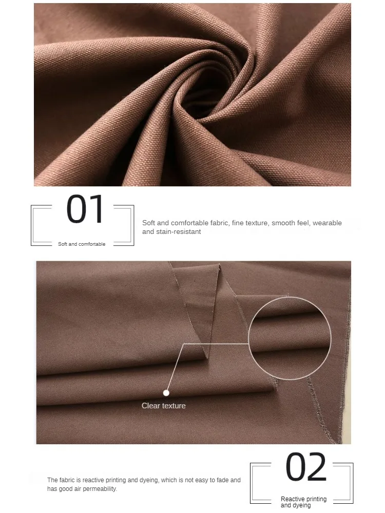 Thickend 100% Cotton Canvas Fabric By Meters for Upholstery Bag Curtain Sofa Tents Diy Sewing Needlework Cloth Plain Breathable