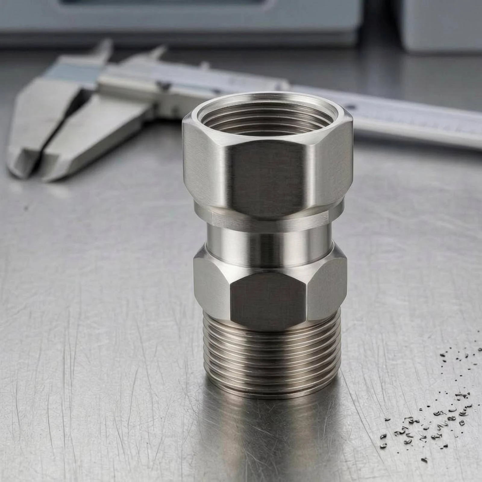 Stainless Steel Angle-Valve Extension Fitting Universal Connection Hex Body Valve Connector Plumbing Part view 3