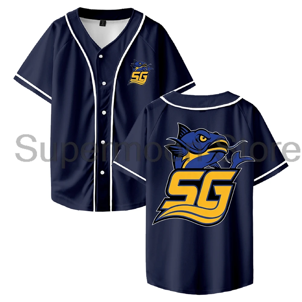 Chad Powers South Georgia Catfish Jersey Baseball Jacket Shirts V-Neck Short Sleeve Button-up Tee Women Men Streetwear Tops