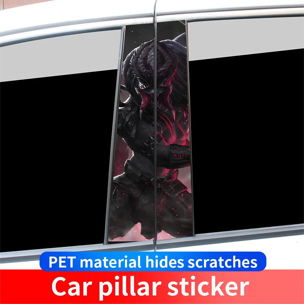 

Predator Car Stickers Waterproof DIY Auto B Pillar Decor Cover Scratches Durable Car Doors Pillar Vinyl Decals Vehicle Decors