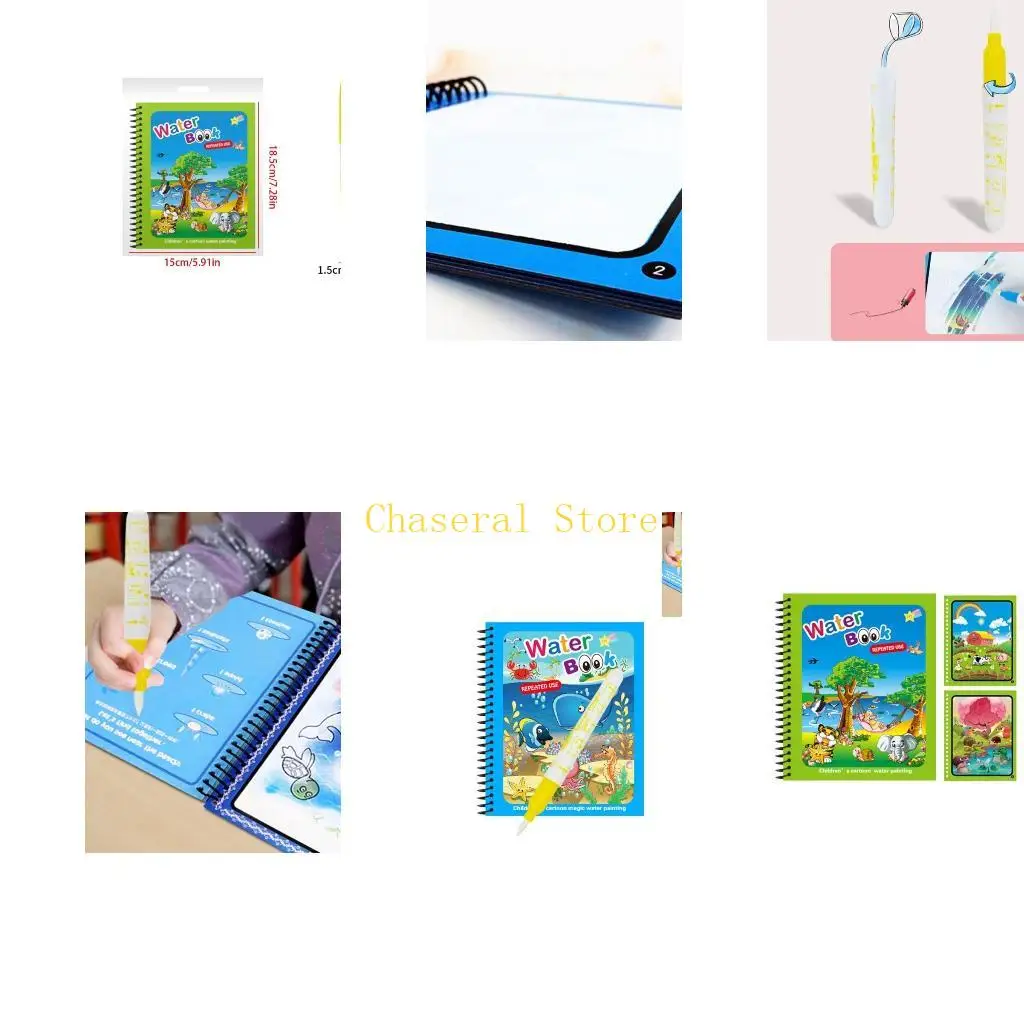 

E7CE книжки-раскраски для воды, портативная художественная игрушка для малышей, создание навыков построения