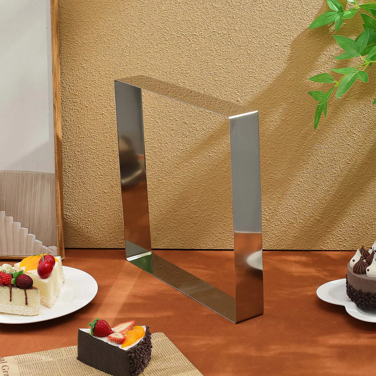 

17 Inch Stainless Steel Cake Ring Square Mousse Mould Baking Tool For Pastry Dessert Cutting Reusable Cookie Cutter Oval Mold