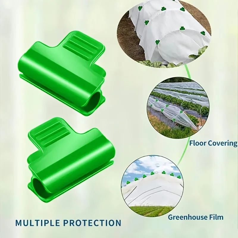 20Pcs Green Laminating Clip, A Specialized Tool for Fixing Plastic Film During The Construction of Small Greenhouse Arches - view 3