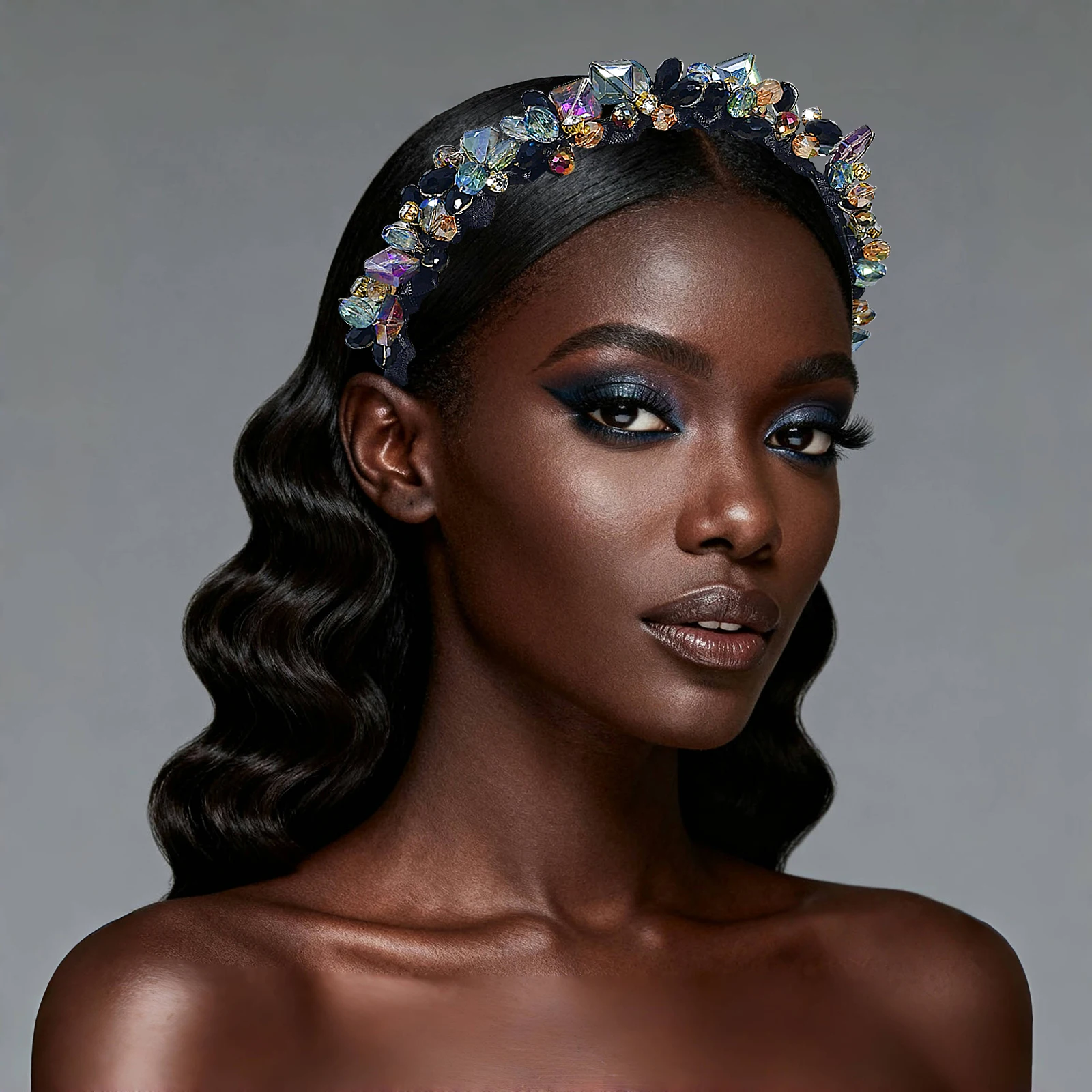 

HNNNS Colorful Crystal headband Baroque Inlaid Rhinestones Hair Bands Gorgeous Personalized Gifts Hair Accessories Jewelry A401