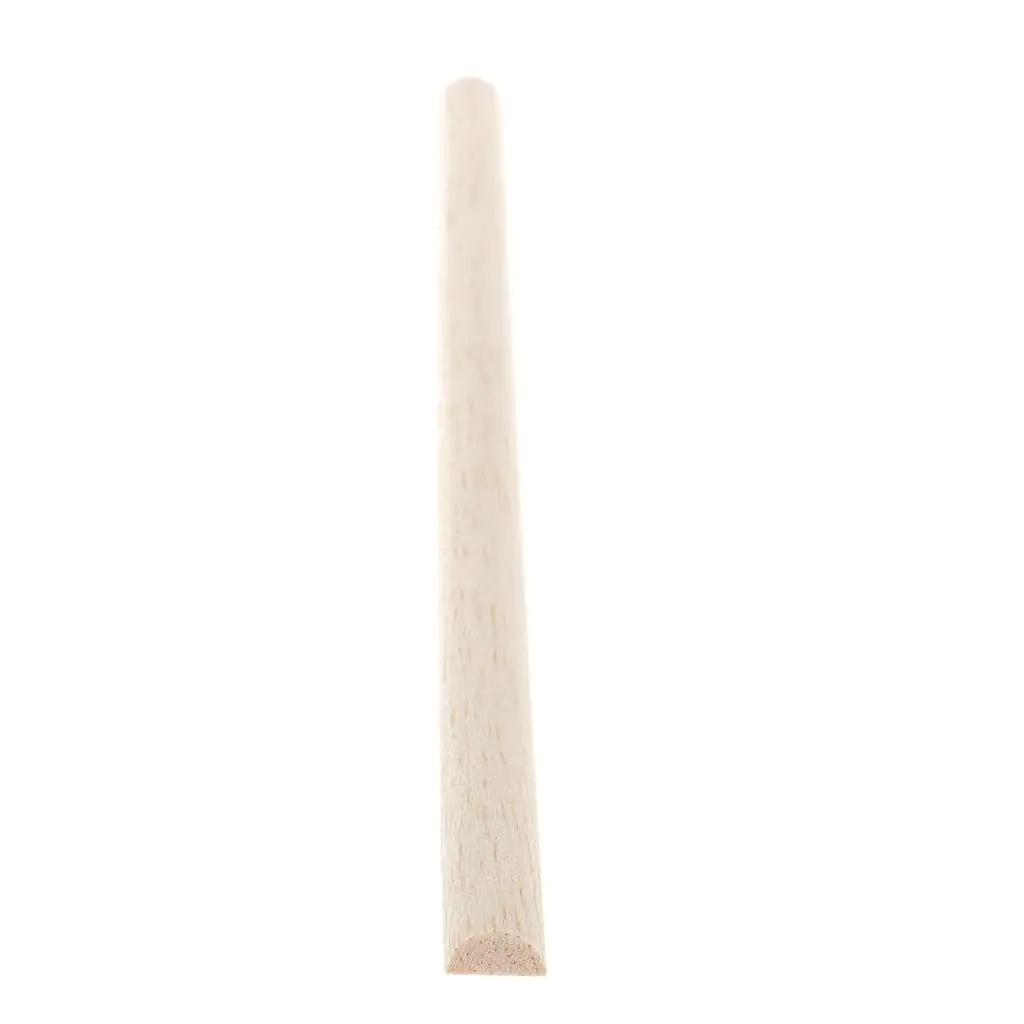 10 Pieces Wood Unfinished Wood Craft Semi-circle Stick Dowel Rod 11mm