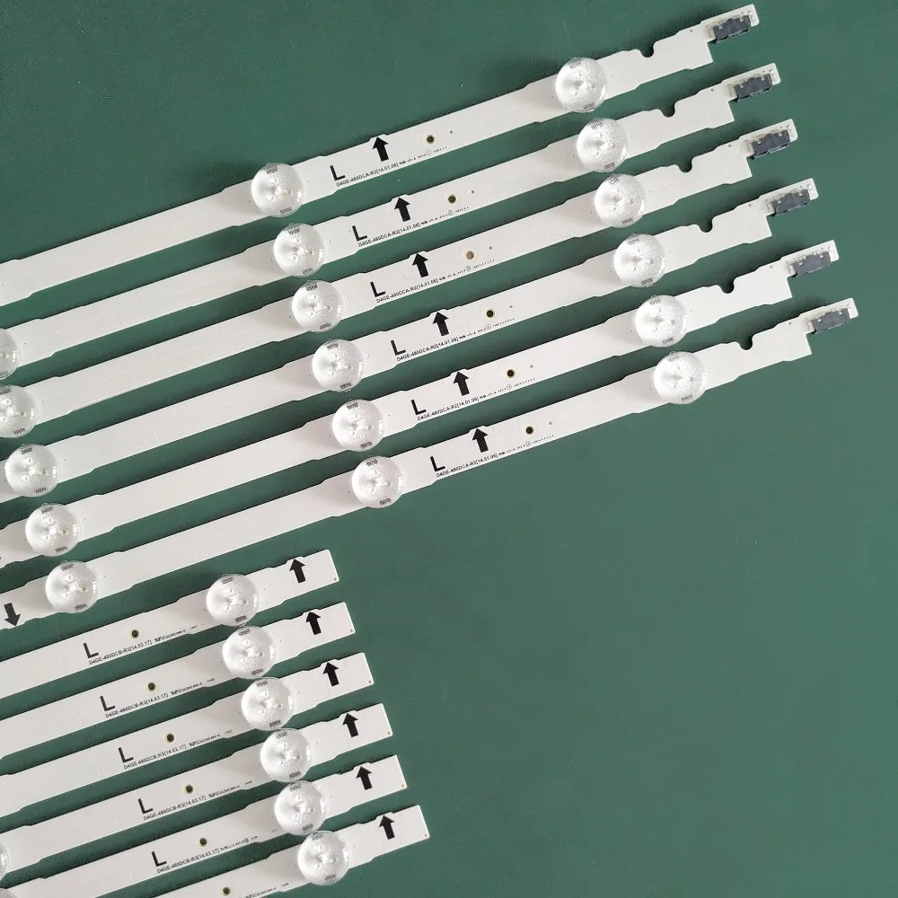 12 قطعة/المجموعة LED شريط إضاءة خلفي لسامسونج LED TV UE48H6400 UE48H6200AK BN96-30453A BN96-30454A D4GE-480DCA-R3 D4GE-480DCB-R3