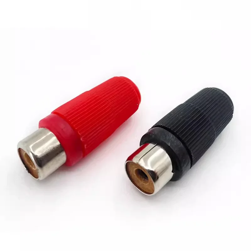 Changer Adapter RCA Male To Female Extender Coupler AV Connector with Dust Caps