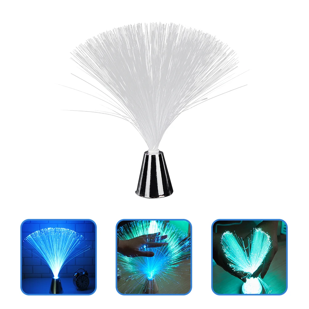 مصباح الألياف الضوئية LED أحمر أزرق أخضر السيارات تغيير الضوء لطاولة القهوة بجانب السرير ديكور المنزل مصباح الألياف الضوئية #1
