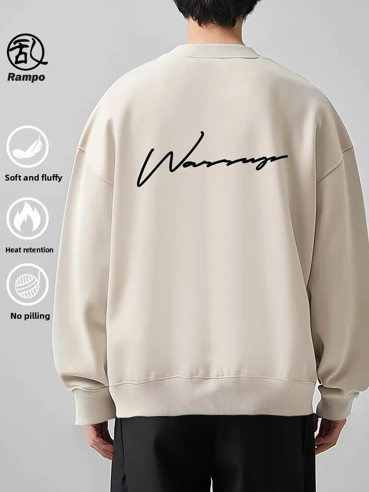 

Heavyweight American Style Sweatshirt round Neck Men's Fashion Versatile Simple Spring New Arrival Youth Casual Cotton Blend