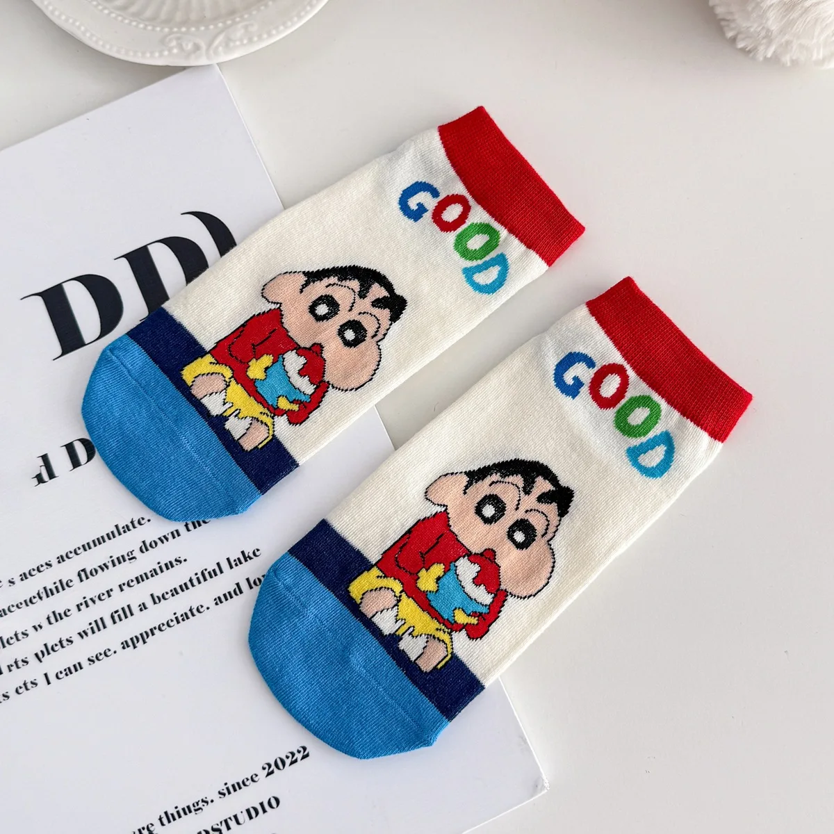 1/5PCS voor Crayon Shin-chan Sokken Anime Lente Zomer Ademende Korte Sokken Mode Casual Tieners Meisje Enkel