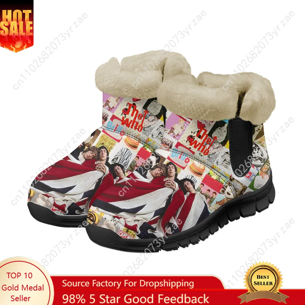 

Зимние ботинки The Who, теплые ботинки, мужские и женские туфли-подростковые туфли высокого качества, персонализированные повседневные легкие кроссовки, обувь на заказ