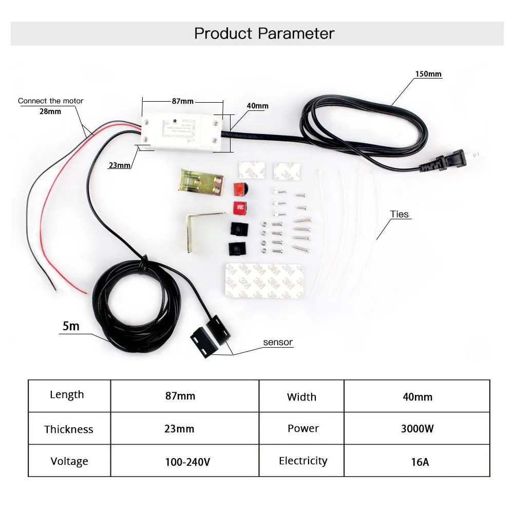 MOES Tuya WiFi Smart Garage Door Controller Opener Sensor Smart Life/Tuya APP Remote with Alexa Echo Google Home No Hub Require