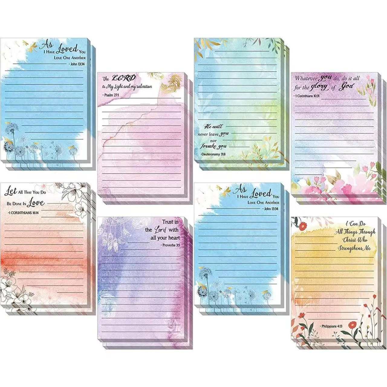 8pcs Faith Prayer Journal Notebook Mother\'s Day Gifts Bulk Small Pocket Bible Journal Inspirational Religious Christian Gifts