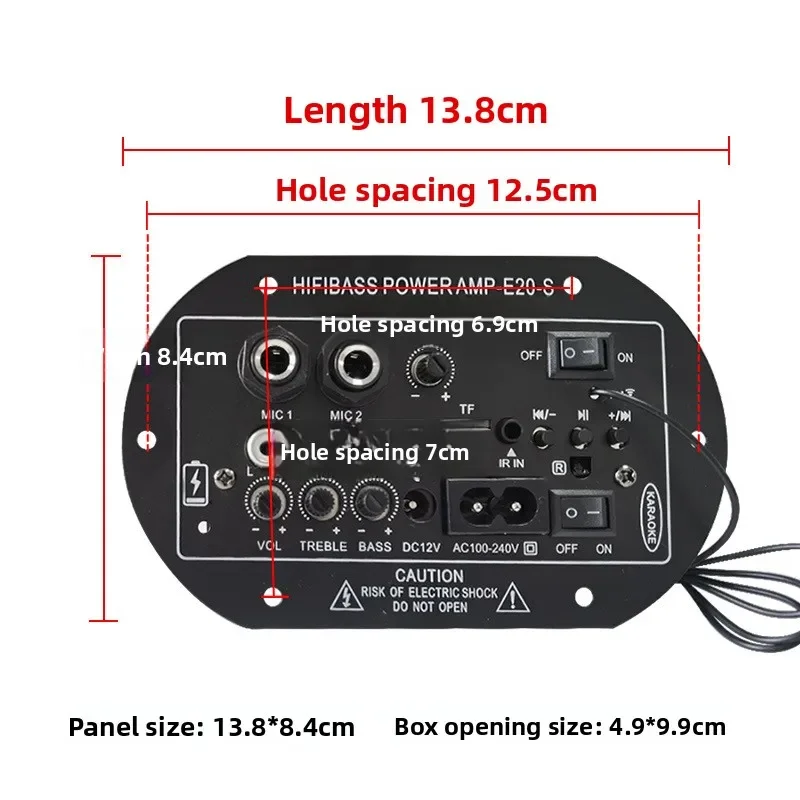 Stable Multi-purpose Car Digital Bluetooth Amplifier Board Is Rechargeable At 12V and Can Be Connected To 2 Microphones