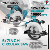 YOFIDRA 10800RPM 5/7 Inch Electric Circular Saw Handheld Multifunction Rechargeable Cutting Machine For Makita Battery Pin