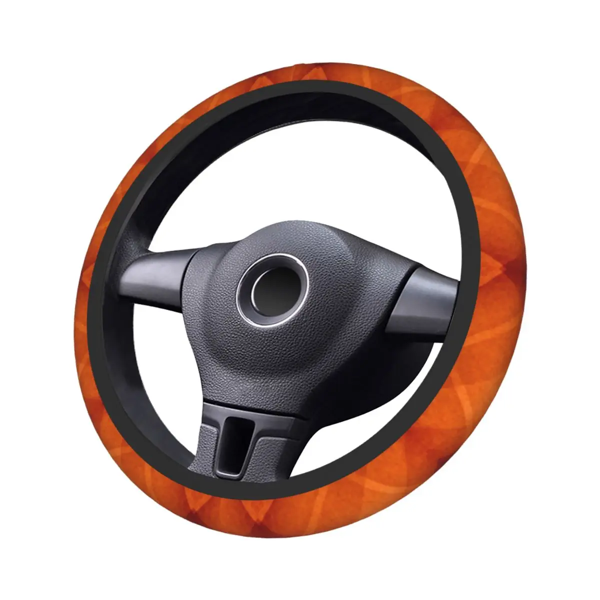 Burnt Orange Steering Wheel Covers Neoprene Universal Steering Wheel Protector Car Cover 15 Inch for Men Women