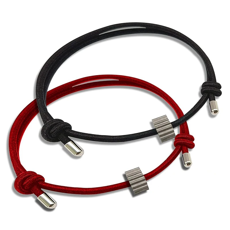 

2Pcs Car Window Glass Breaker Bracelets With Tungsten Carbide Bead For Automotive Window Glass Emergency Tool,Black Red