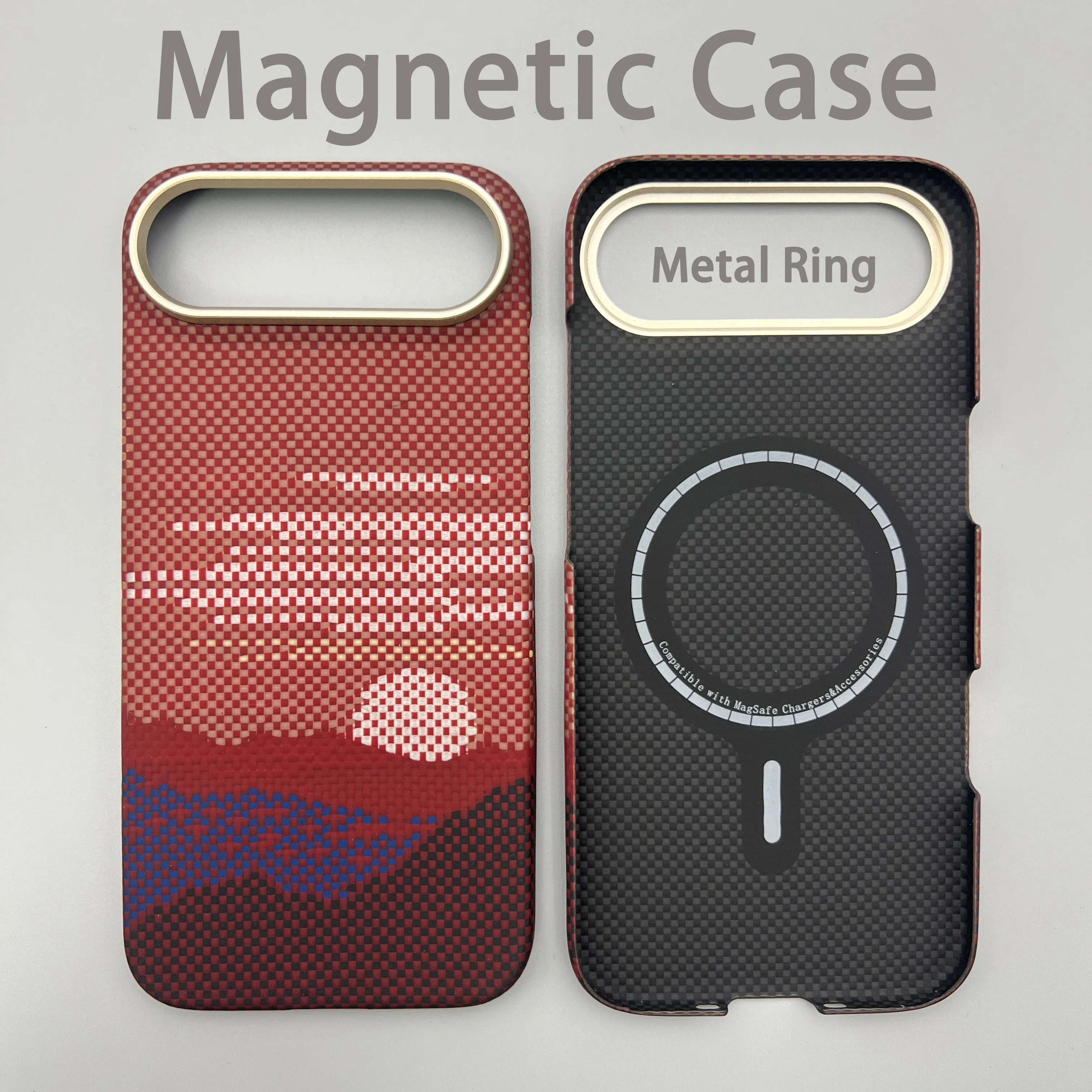 

600D Kevlar aramid fiber for iPhone Air phone case hard shell ultra-thin magnetic lightweight protective cover