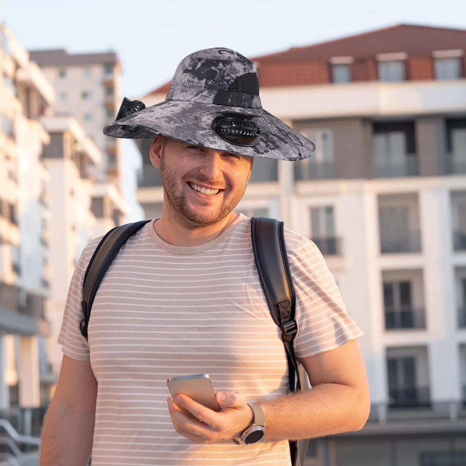 قبعة مروحة تعمل بالطاقة الشمسية قبعة صيفية قبعة صيد للحماية من الشمس تظليل تكييف الهواء صياد تسلق الجبال قبعة حماية من الأشعة فوق البنفسجية